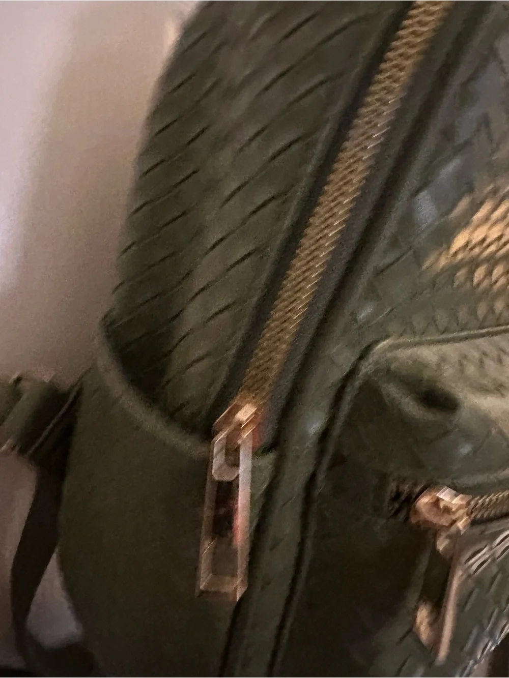 Olive Green Woven Mini Backpack - Unbranded